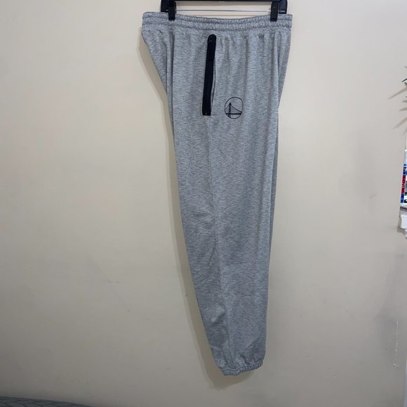 Nike Golden State Warriors NBA Team Issue Practice Gray Sweat Pants Mens 2XL - Picture 5 of 10